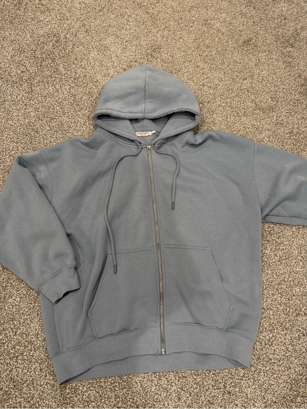 Signature8 Men's Zip-Up Hoodie in Dusty Blue
